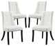 White Noblesse Vinyl Dining Chair Set of 4