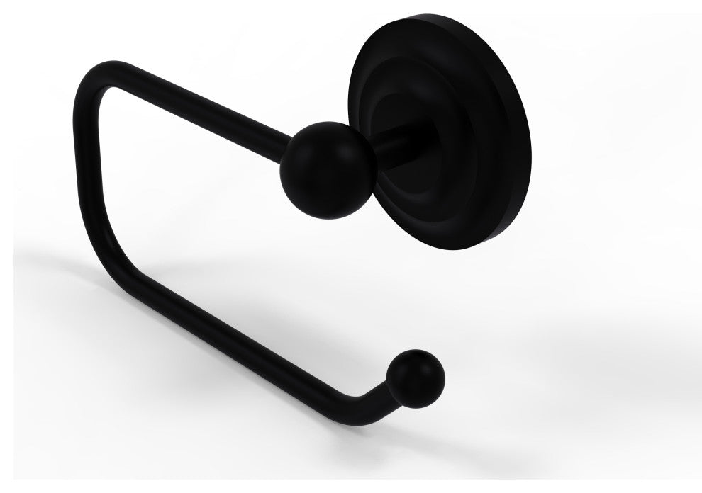 Que New European Style Toilet Tissue Holder, Matte Black