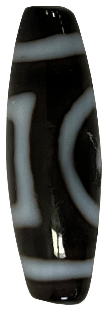 Chinese Handmade Agate Stone Pattern Oval Dzi Bead Pendant Hws2400