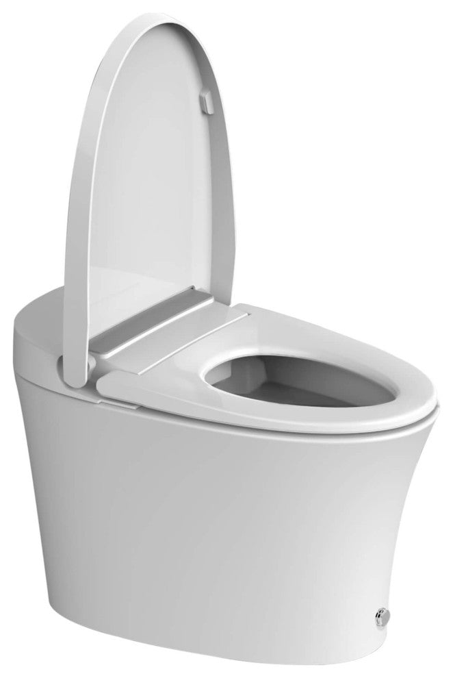 Fine Fixtures Modern Battery Powered One Piece Toilet Elongated, Touchless