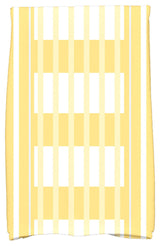 18"x30" Beach Blanket, Stripe Print Hand Towel, Yellow