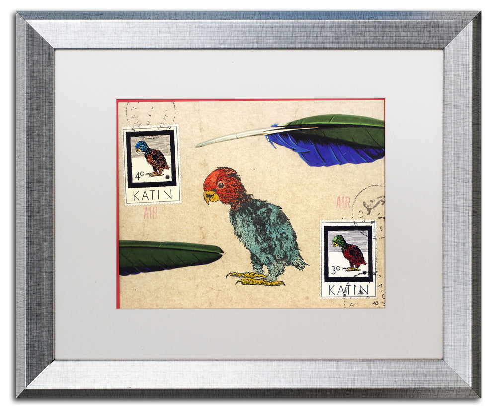 Nick Bantock 'Katin Parrot' Matted Framed Art, 20x16