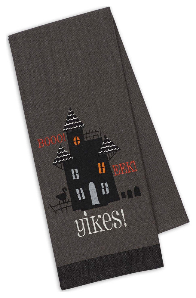 Assorted Halloween Embroidered Dishtowel, Set Of 3