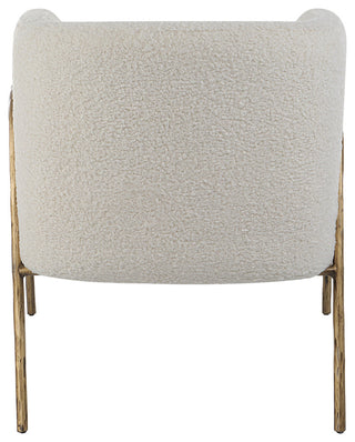 Uttermost Jacobsen Off White Shearling Accent Chair