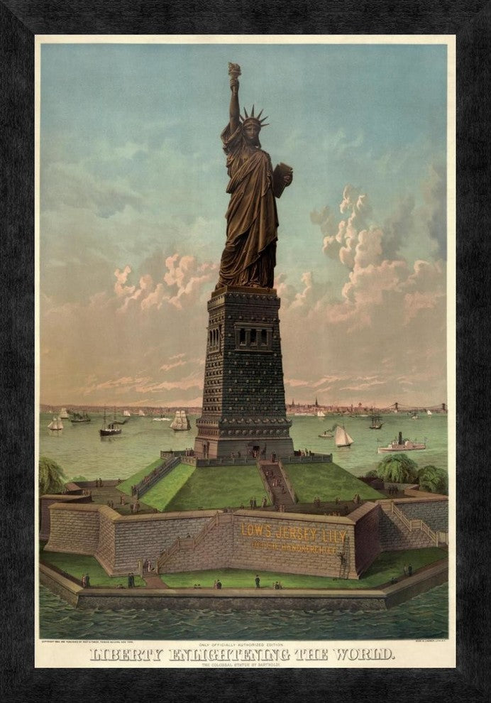 "Liberty enlightening the world" Framed Canvas Giclee, 17"x24"