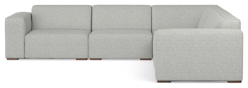 Rex Corner Sectional Modular Sofa in Tightly Woven Performance Fabric