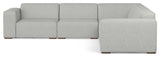 Rex Corner Sectional Modular Sofa in Tightly Woven Performance Fabric