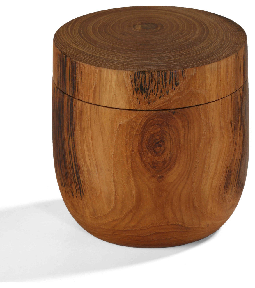 Bare Decor Spezia Teak Spice Bowl With Magnet Top Lid