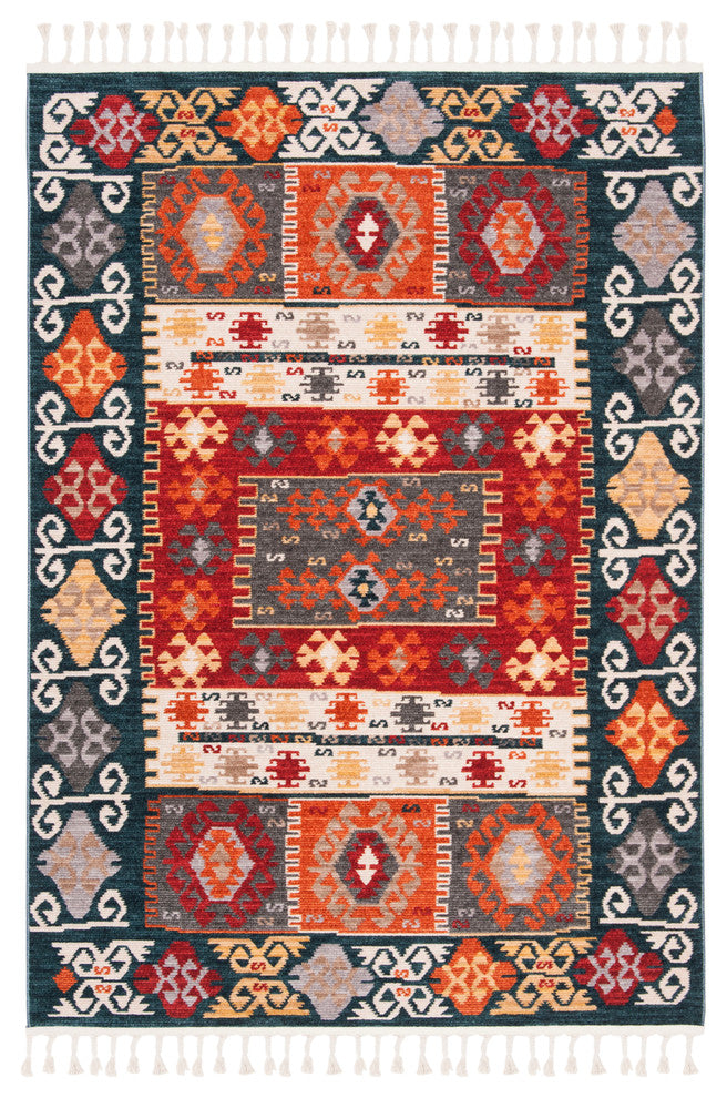 Safavieh Farmhouse Collection FMH847 Rug, Cream/Navy, 3'x5'