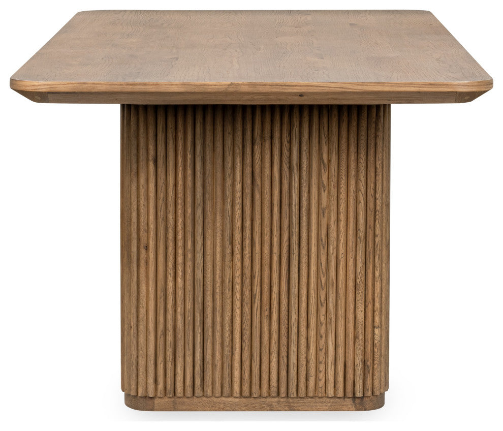 Vander 84" Wood Dining Table, Tawny Brown