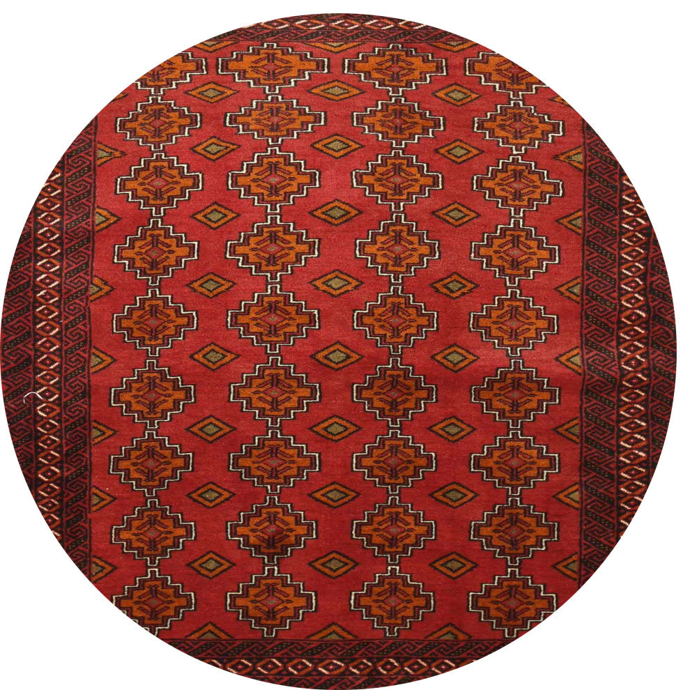 Ahgly Company Indoor Round Traditional Area Rugs, 4' Round