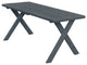 Pine 8' Cross-Leg Table, Charcoal Stain