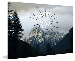 "Dream Big Text" Painting Print on Wrapped Canvas