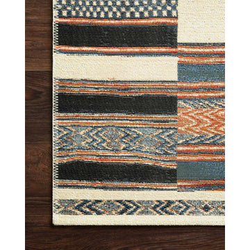 Mika In/out Area Rug by Loloi, Ivory / Multi, 5''3"x7''8"