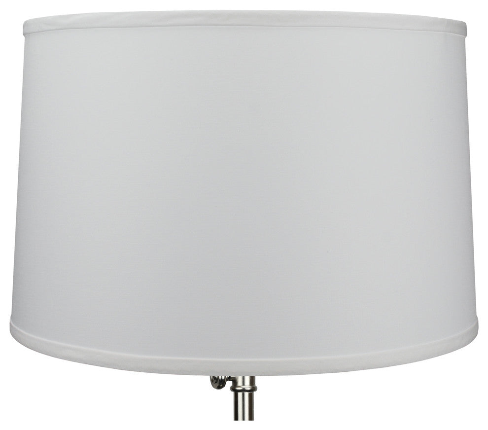 Fenchel Shades, 16"x17"x11" Spider Attachment Drum Lamp Shade, Linen White