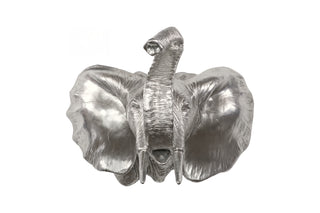 Elephant Wall Art, Resin, Silver Leaf