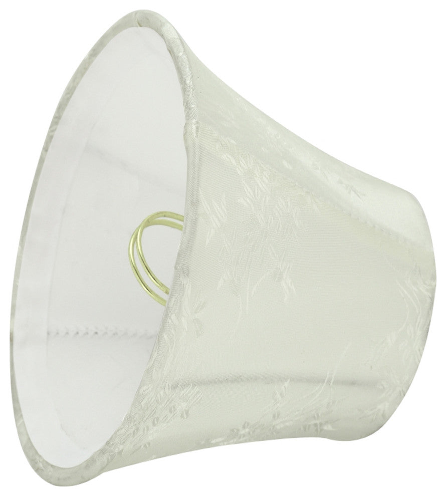30272-5 Small Bell  Chandelier Clip On Lamp Shade Ivory 3"x5"x4"