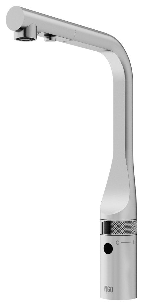 VIGO Jewel 15" H Touchless Pull-Out Sprayer Kitchen Faucet, Stainless Steel