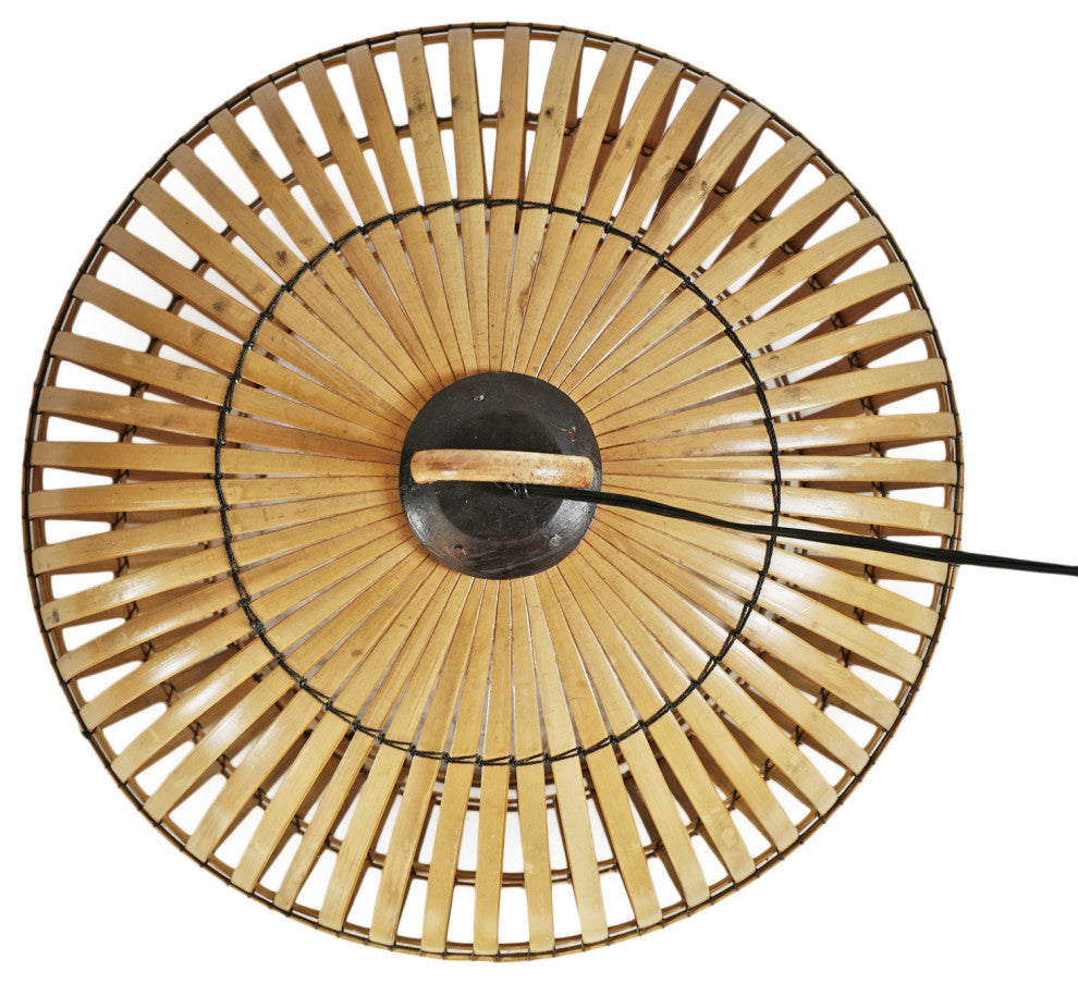 Bamboo Strip Cage Pendant Light