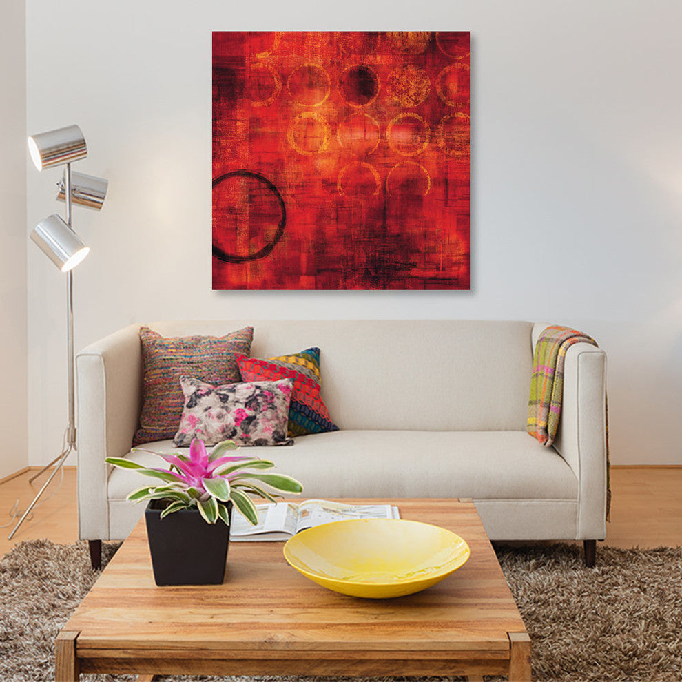 "Rojo" by Brent Nelson, Canvas Print, 26"x26"