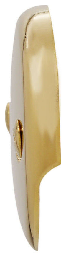 Above Floor Tip-Toe Trim and 2-Hole Overflow Cover, Polished Brass