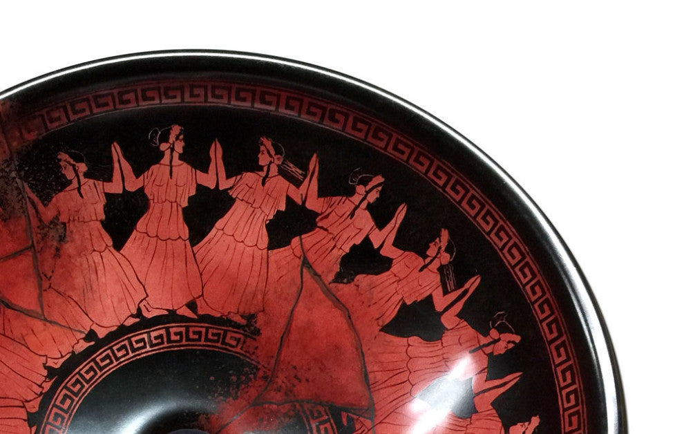 Hand Painted Sink " Grecian Dancers " Nice Vessel Sink