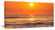 "Orange Sunrise And Glittering Waters" Seashore Canvas Wall Art, 40"x20"