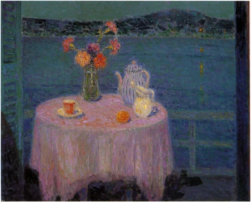 Henri Le Sidaner The Mauve Tablecloth, 20"x25" Wall Decal