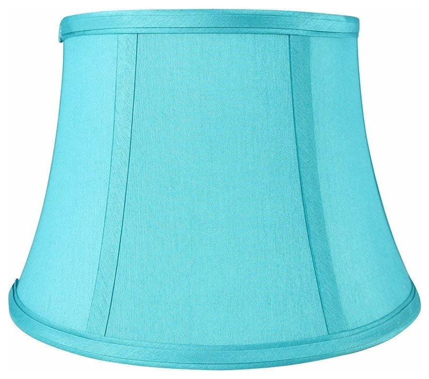 7x10x7" Faux Silk Bell Lamp Shade, Teal