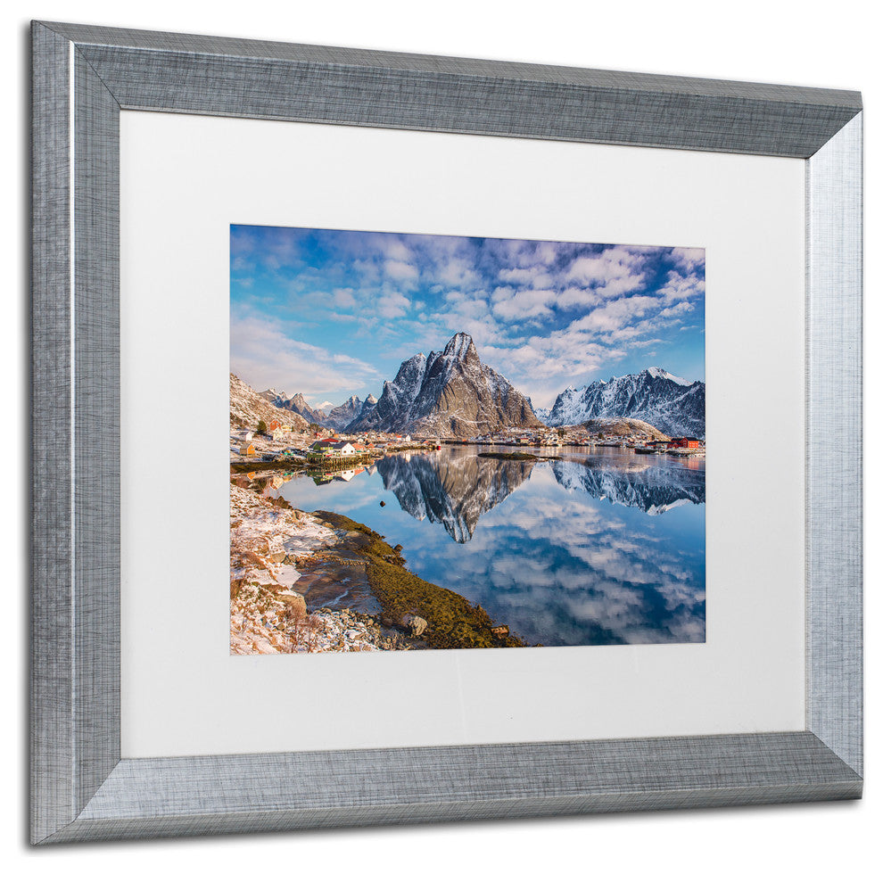 Michael Blanchette Photography 'Mirror in the Fjord' Matted Framed Art, 20x16