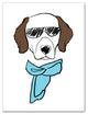 Dog with Sunglasses 18x24 Canvas Wall Art