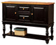Wooden Server, Black and Antique Oak Finish