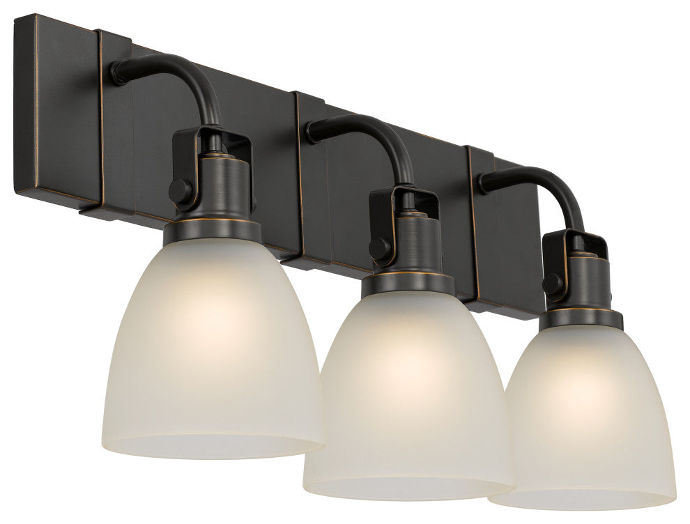Edison 3-Light Antique Bronze Finish Vanity Light 6.5"x20.5"x10.5"