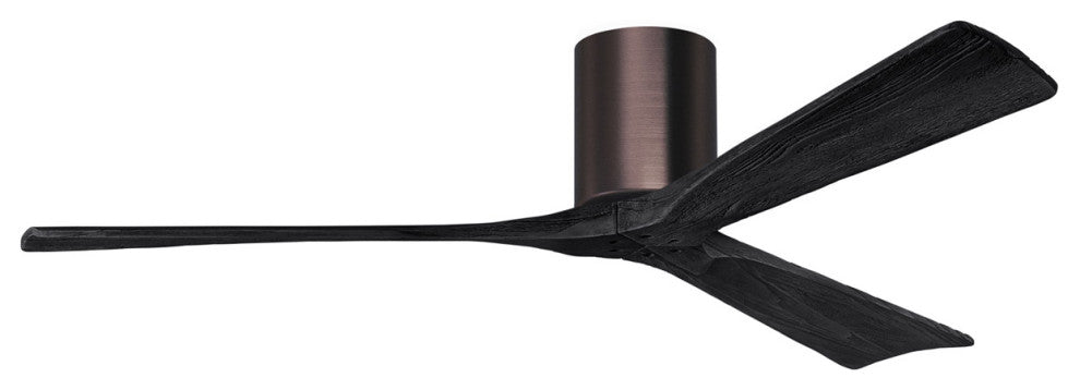 Matthews Fan, Irene-3H Ceiling Fan, Brushed Bronze, 60-Inch, Matte Black Blades