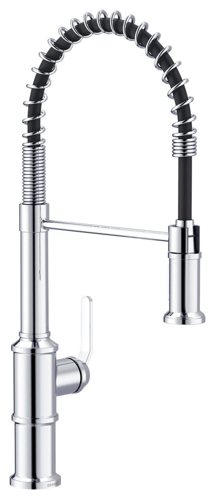 Kinzie Single Handle Pre-Rinse Kitchen Faucet Chrome, Chrome