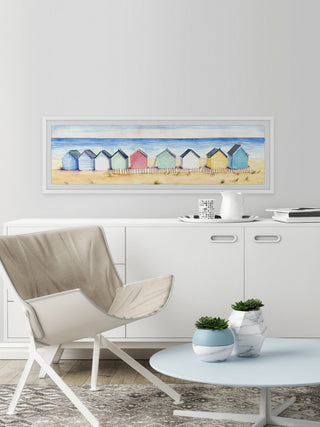 "Beach Please" Framed Painting Print, 45x15