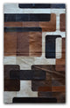 8'x10' Natural Stitch Hide, Nostalgia Tricolore