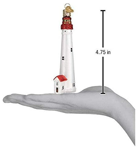 Old World Christmas 20115 Cape May Lighthouse Blown Glass Ornament