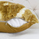 Jacquard Faux Fur Pillow Covers Set of 2, Amber Gold, 26'' x 26''