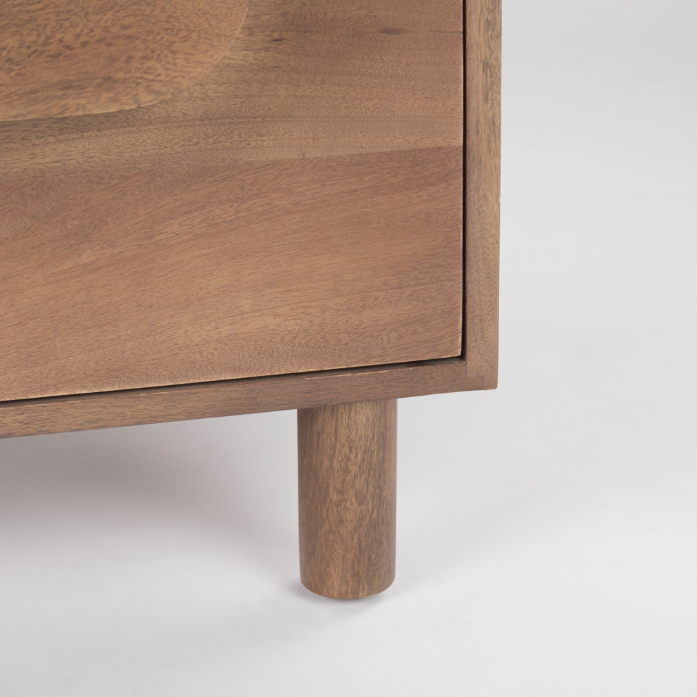 Close-up crop on white background highlighting top surface and wood grain
