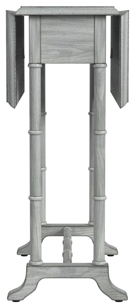 Darrow Drop-Leaf Wood Side Table, Gray