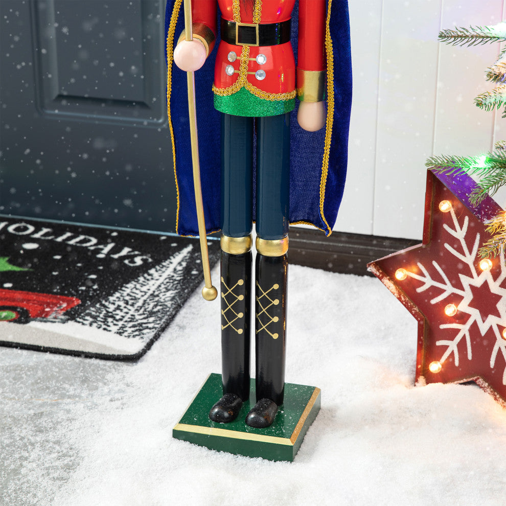 36"H Wooden Christmas King Nutcracker