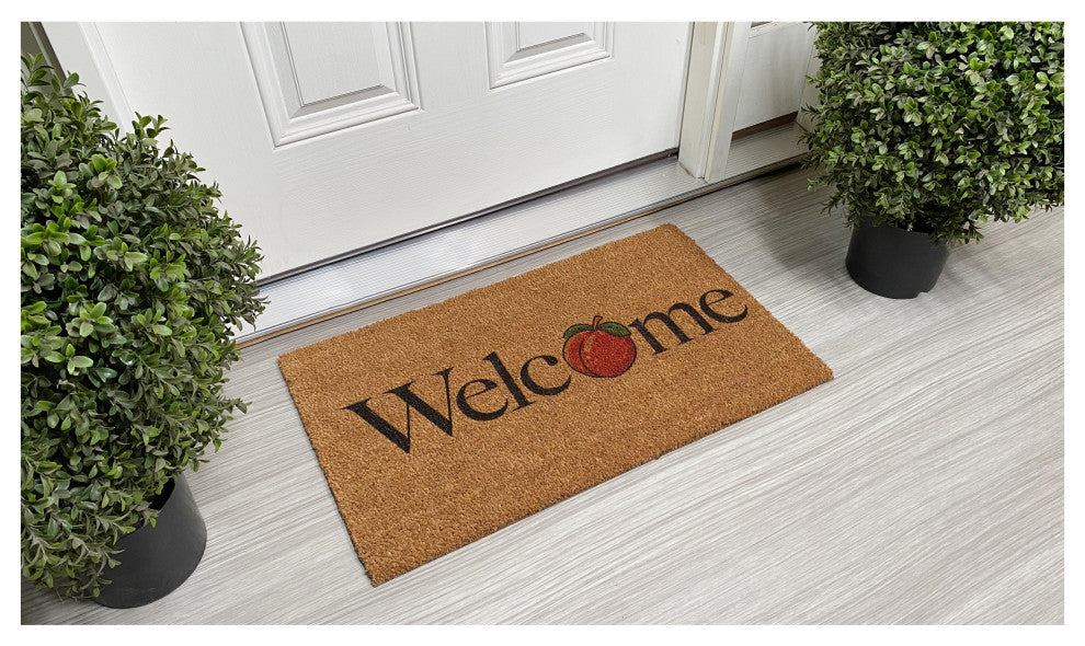 Calloway Mills Peach Welcome Doormat, 24"x48"