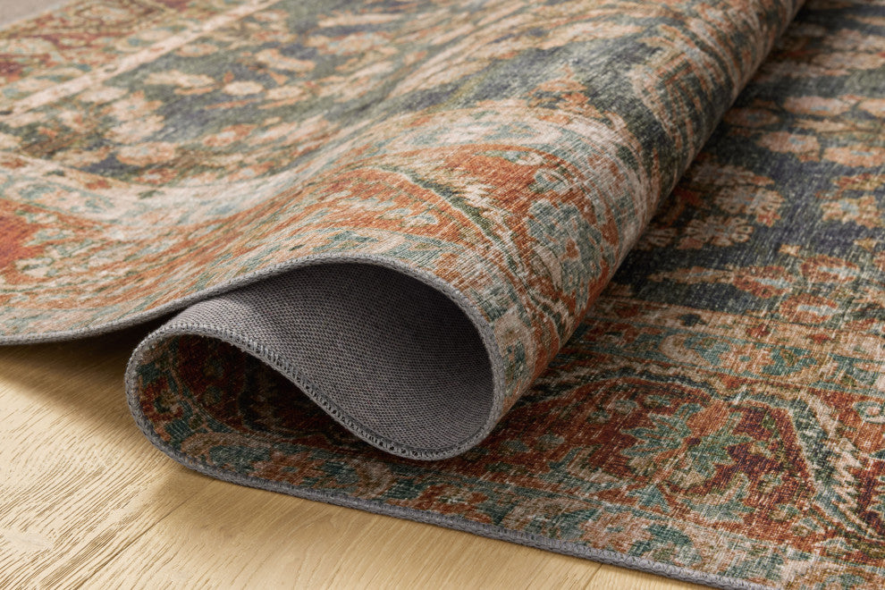 Chris Loves Julia x Loloi Jules Ocean / Spice 8'-6" x 11'-6" Area Rug