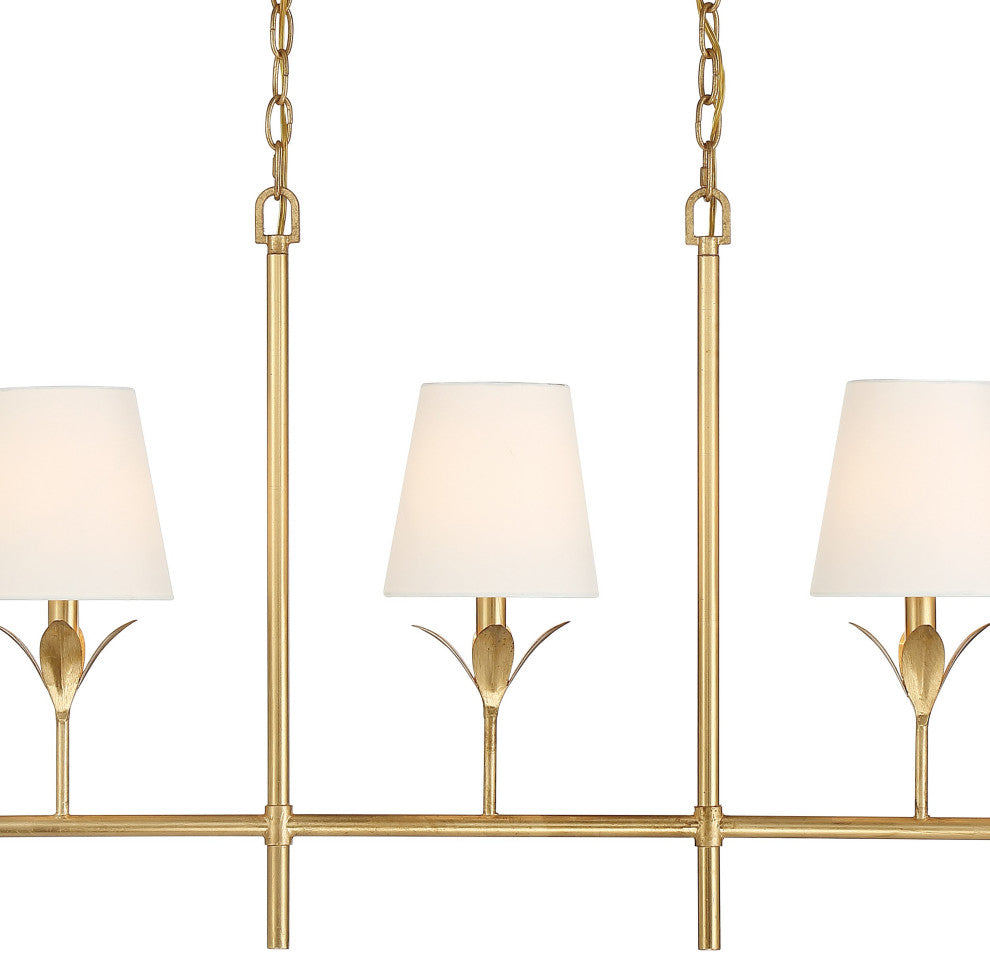 Broche 5-Light Antique Gold Chandelier