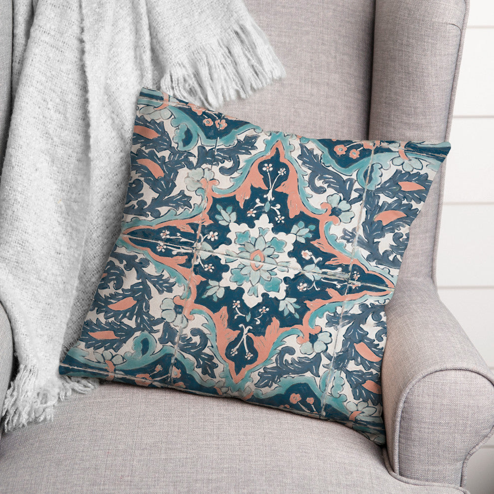 Mediterranean Tile 18x18 Spun Poly Pillow