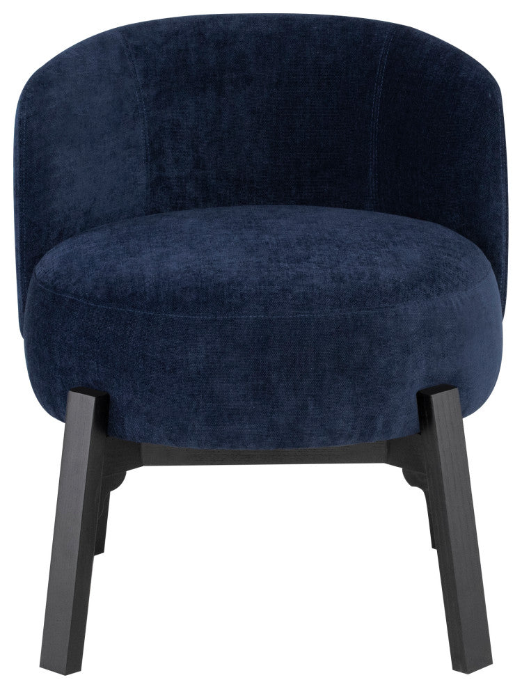 Adelaide Upholstered Dining Chair With Black Legs, Twighlight