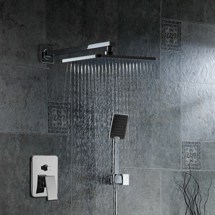 Rome Chrome Finish Rainfall Showerhead With Handheld Shower, 16"