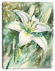 Large White Lily Painting, Floral Canvas Art print, 30"x40"