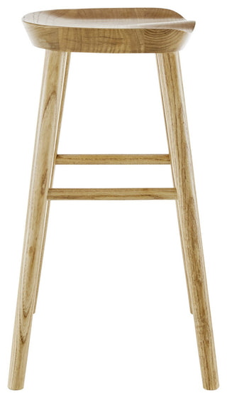 26" Light Natural Brown Solid Wood Counter Stool